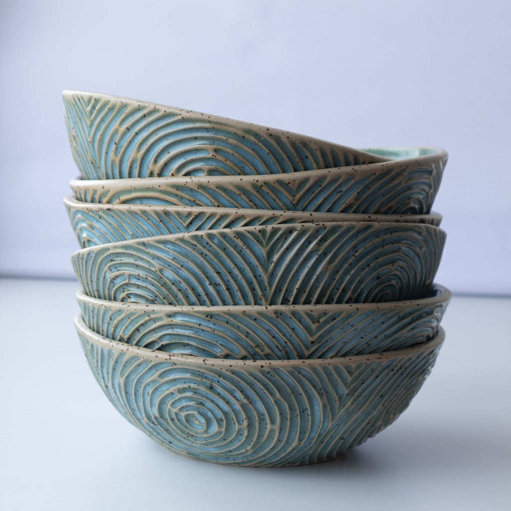 Arc Carved Serving Bowl by Lunora — additional view 1