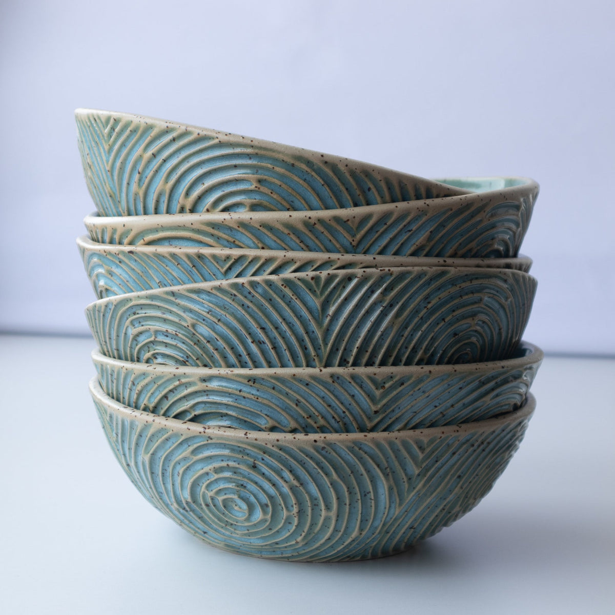 Arc Carved Serving Bowl by Lunora — additional view 1