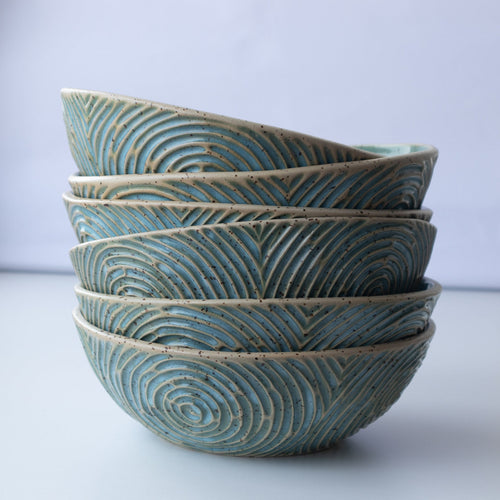 Arc Carved Serving Bowl by Lunora — additional view 1