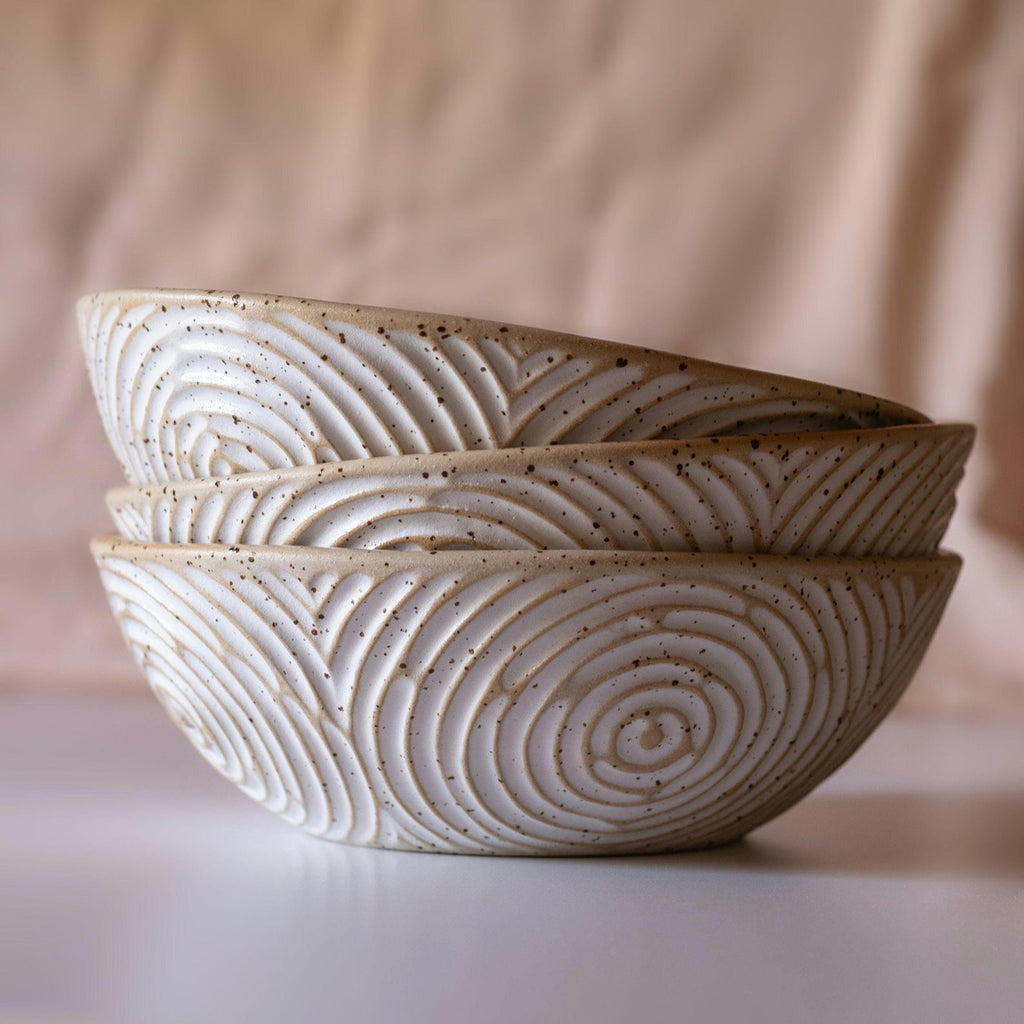 Arc Carved Serving Bowl by Lunora — additional view 2